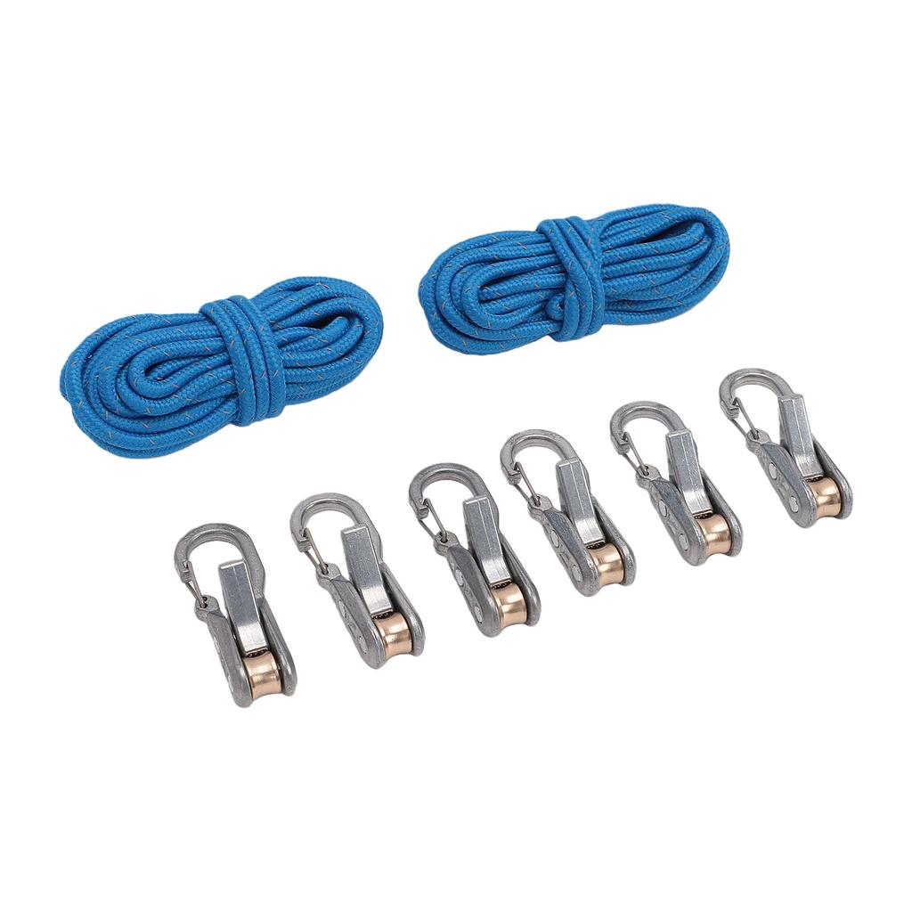 Rope with Roller Tensioner Retractable Adjustable Rope Tightening Tensioner Set for Ship Kayak