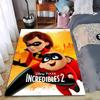 Incredibles 2 Elastigirl and Jack Jack Orange City Movie Poster Printed Carpet Rug for Gaming Room, Vibrant Durable Floor Covering