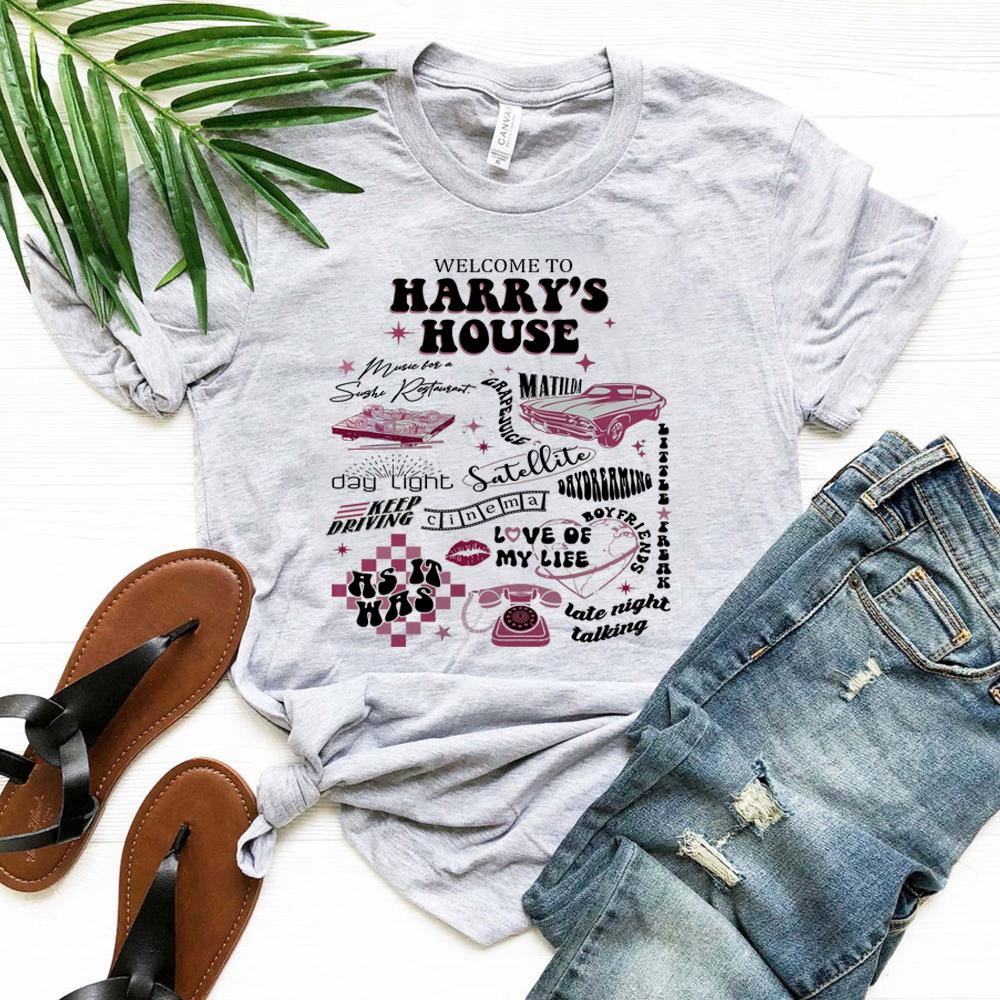 

Retro Harrys House TShirt TPWK Love on Tour Shirt Women Y2K Aesthetic Tees As It Was Music Shirts Cute Y2k Tshirt Harajuku Top S