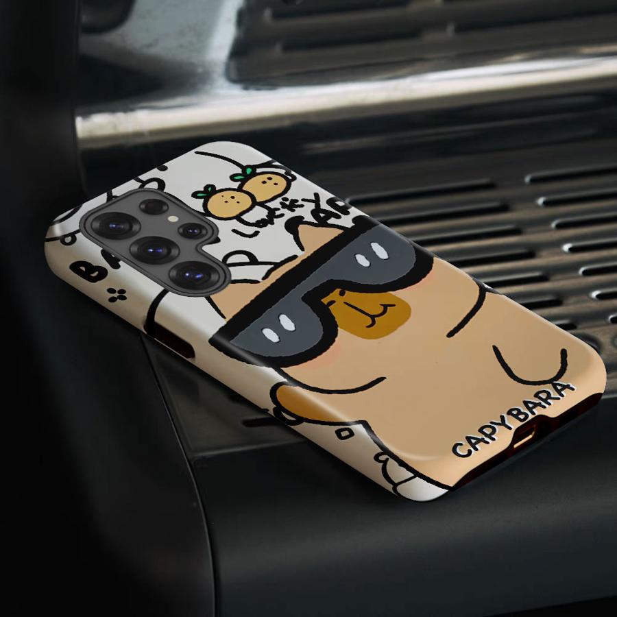 Cute Capybara Phone Case for Samsung Galaxy S25 S23Ultra A36 S23 A16 S25Ultra S20 FE A56 A26 S24 Ultra Soft Cover Capa