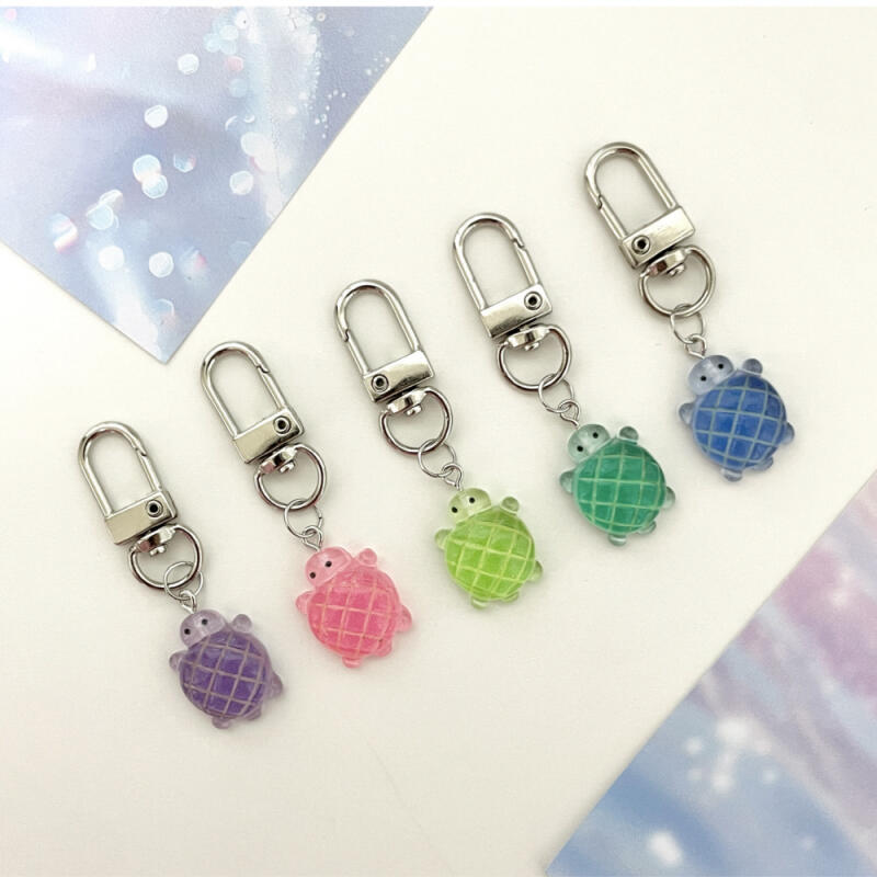Melon Bread Turtle Keychain Lucky Keyring