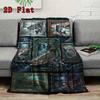 Salmon Majesty 2D Flat Pattern Flannel Blanket, High Quality All Seasons, Home Decor, Warmth and Comfort, Perfect for Christmas Gifts.