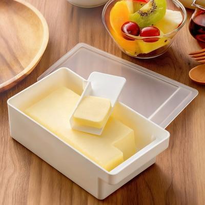 Manteigueira com Tampa e Cortador Caixa de Conservação Fresca para Armazenamento na Geladeira Recipiente para Armazenamento de Manteiga em Casa Caixa para Armazenamento de Queijo