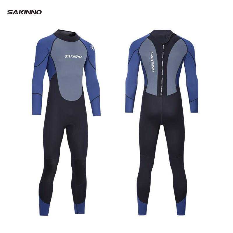SAKINNO Men s Long Sleeve Full Body Neoprene Wetsuit M