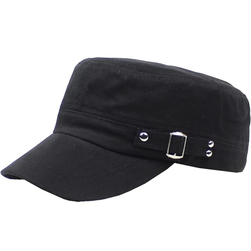 

[White Fang] hat military work cap stylish Fashionable simple men s ladies CZ289 (black)