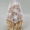 Thin Ins Lace Hair Scarf Breathable Retro Triangle Headband Solid Color Women Lace Bandana  Ladies