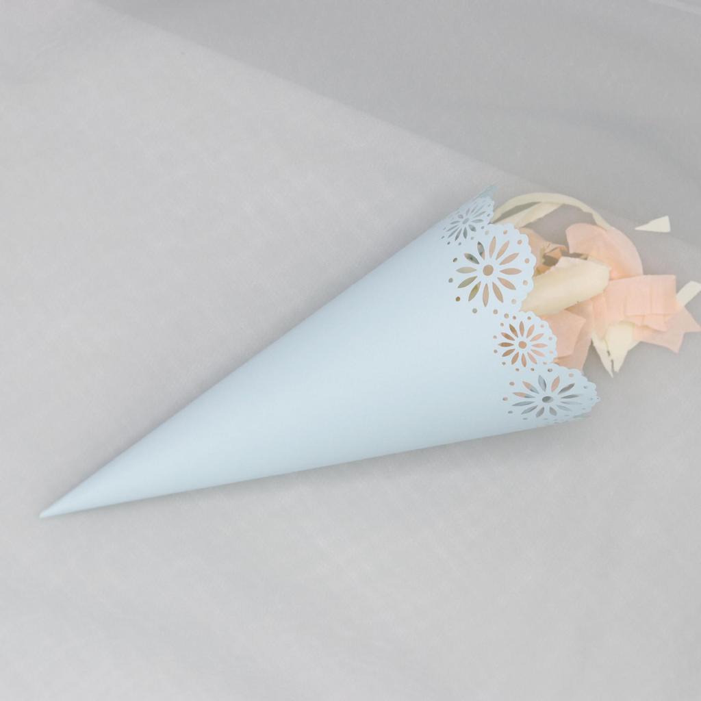 Elegant Wedding Confetti Paper Tube - White Lace Design