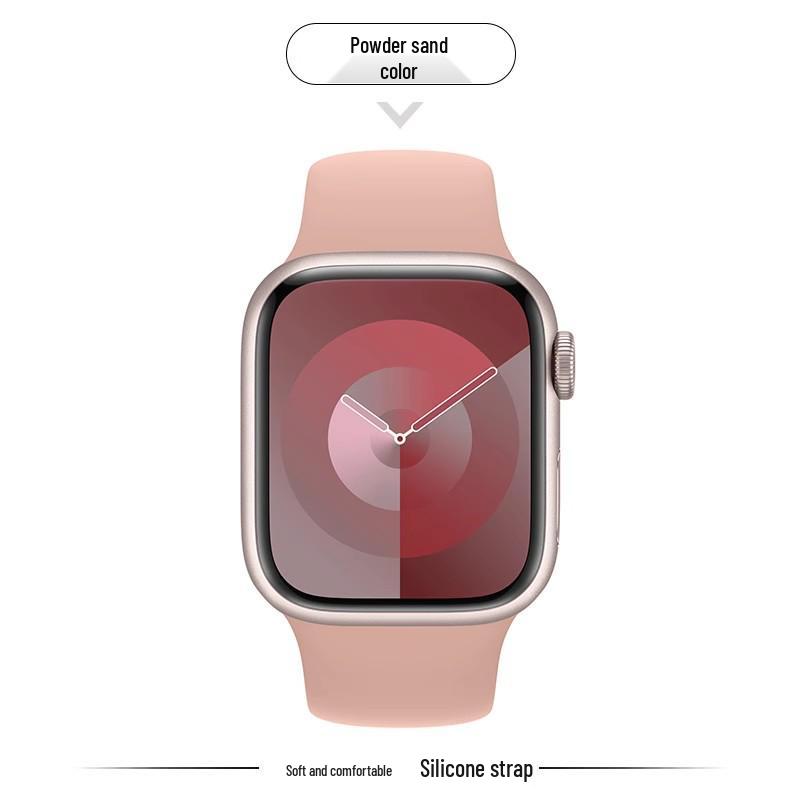 Kompatibles Silikonarmband für Apple Watch Series 8, 9, 10 und 11 - Neues Standardmodell für Mädchen (S)