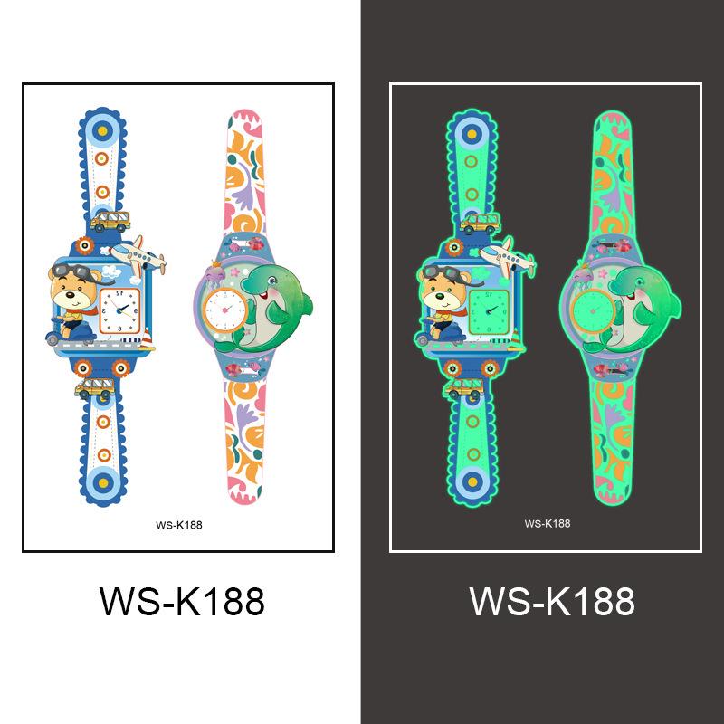 Luminous Waterproof Tattoo Stickers for Kids: Cross, Watch, Boys & Girls Designs