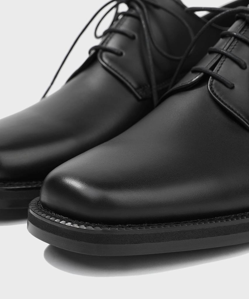 Firenze Atelier [Vibram] Merlin_Minimal Semi-Square Derby 8430 [Black Fg]