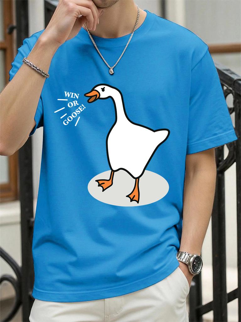 Win Or Goose Printed TShirts Womens Summer Cotton Tops Loose ONeck Comfortable Short Sleeve T Shirts Casual Womans Clothes