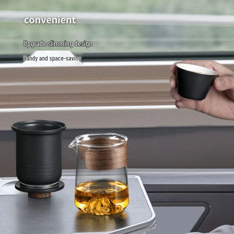 Portable Quick Brew Glass Travel Tea Set