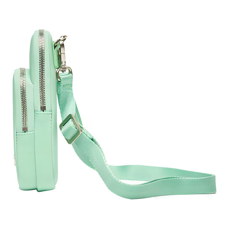 New MLB Polyester Crossbody Cell Phone Pouch Mini Unisex Jelly Color Morandi Green 3ACRH062N-43KAL