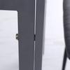 Moderner quadratischer Esstisch für 2-4 Personen, mit Glasplatte & Metallbeinen für Esszimmer, Wohnzimmer, Grau