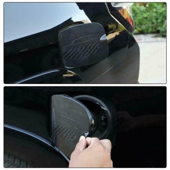 Gas Door Cover Fuel Tank Oil Cap Trim Decor for 4runner 2010- Carbon Fiber