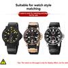 22mm Gebogen Einde Siliconen Rubberen Band Voor Ulysse Nardin 1505 1502 1505 263 DIVER Waterdichte Horlogeband accessoires Met metaal