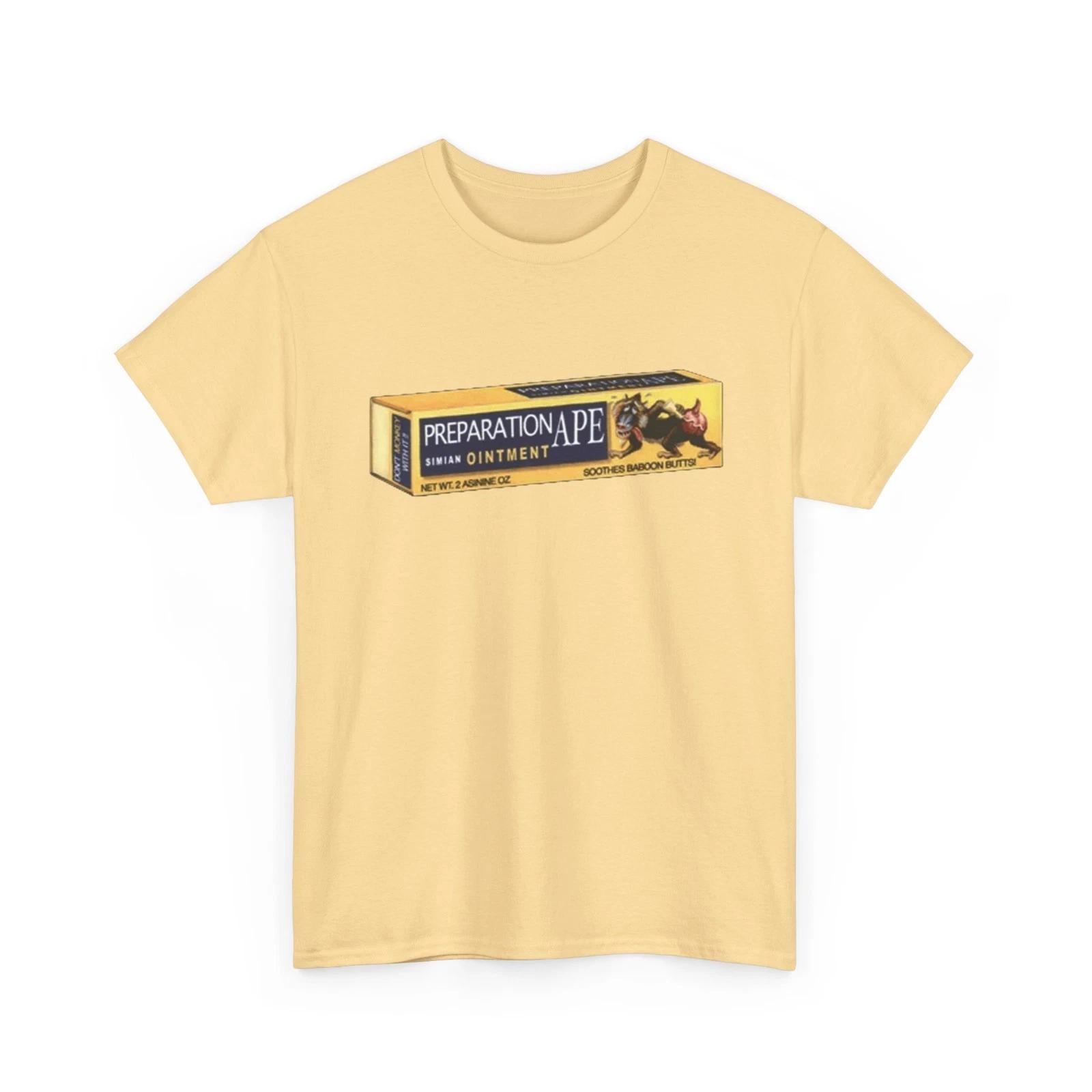 Wacky Packages Preparation Ape Printed T shirt Funny Preparation H Parody 3XL