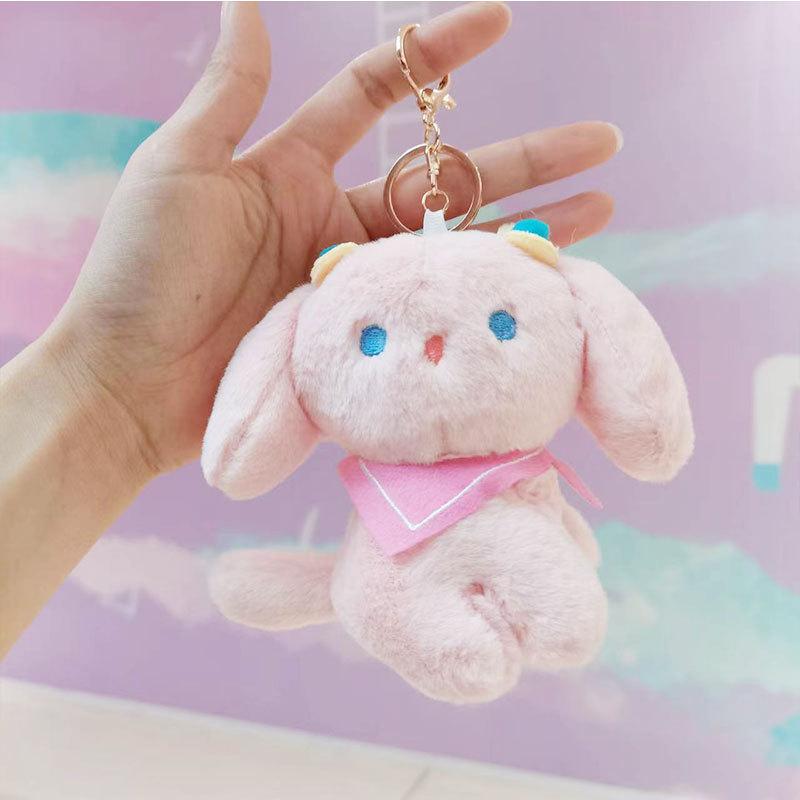 

Fluffy And Sweet Plush Dog Keychain Adorable Stuffed Animal Toy Gift розовый