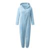 Damen Langarm-Overall mit Kapuze, Pyjama, lässiger Winter-warmer Strampler, Nachtwäsche