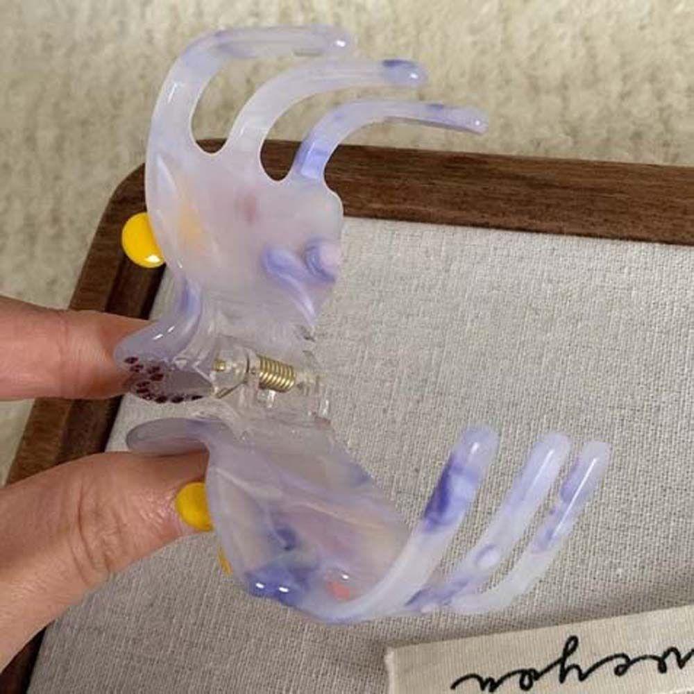 Crystal Small Acetate Hair Claw Acetic Acid Zircon Hairgrip Ins Flower Hair Clip Party