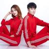 "Hong Kong Style Three-Bar Women's Spring/Autumn Loose Fit Baseball Jacket - Korean Version for Couples & Students."