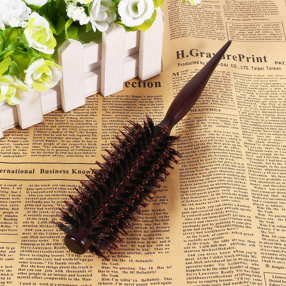 Professional Wooden Handle  Anti Static Curly Hair Comb Hairdressing Radial Round Brush