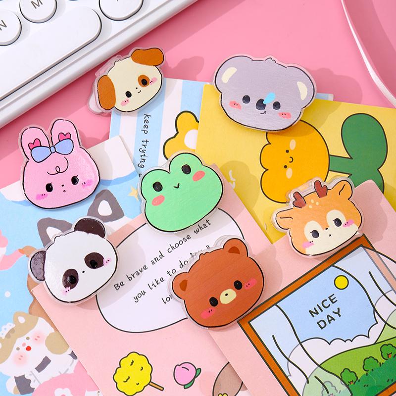 Office Stationery Cartoon Animal Rabbit Double-sided Pp Sticky Note Clip Snack Sealing Clip