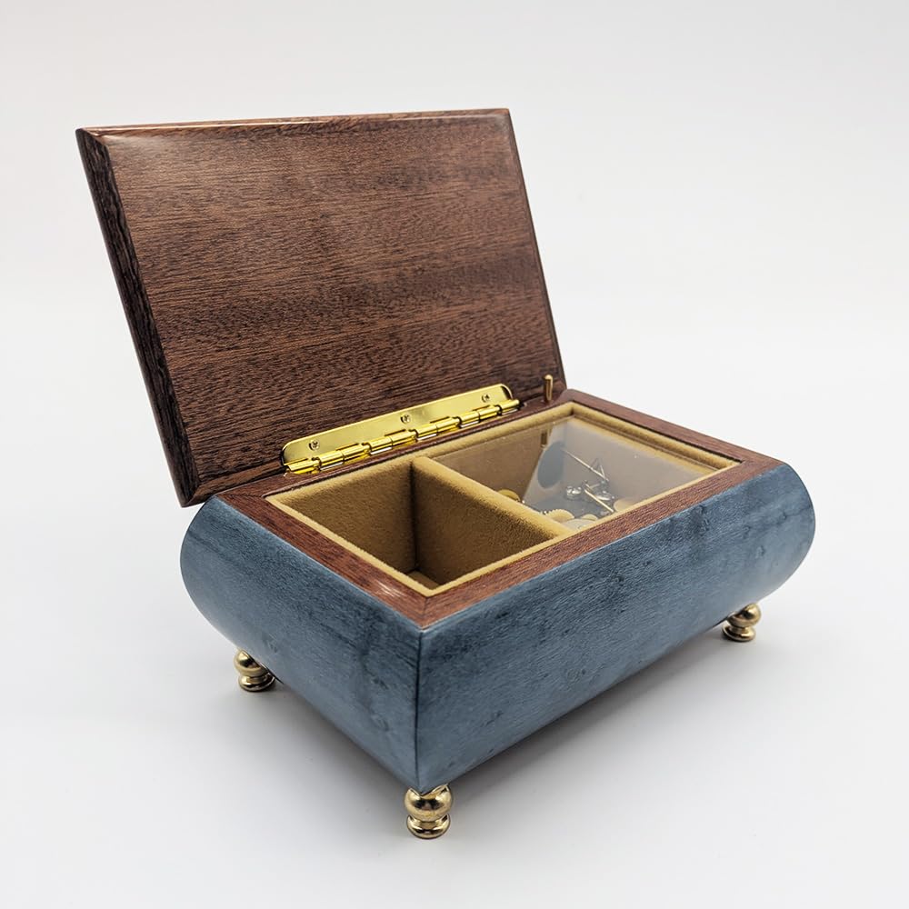 

(hej!e) Beautiful inlaid luxury music box, compact size, antique style, jewelry box, wedding, anniversary, birthday gift, interior decoration, beautif
