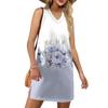 Women's V-neck Summer Casual Beach Vacation Women's Sleeveless Floral Print Sundress