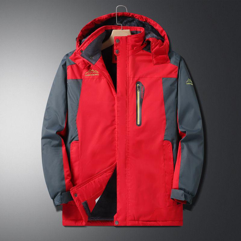 Men's Mid-Length Winter Coat, Fleece-Lined and Extra Thick for Middle-Aged and Elderly