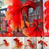 Decoração Suspensa de Peixe Pingente Cor Vermelha DIY Decoração de Festival da Primavera Ano Novo Festa de Casamento Ornamentos com Padrão de Peixe Koi