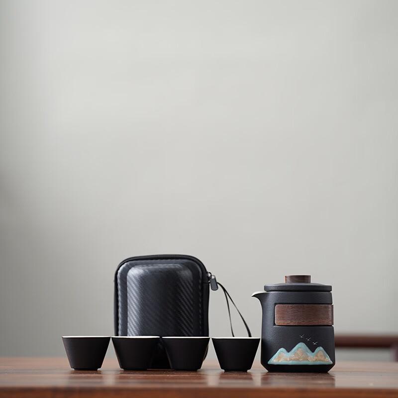 Palace Museum Style Travel Quick Brewing Tea Set