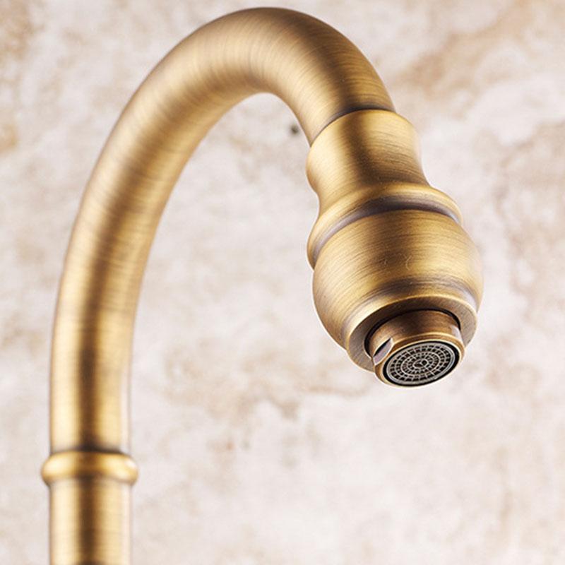 Antique Brass kitchen faucet vintage kitchen sink tap brass tap torneira banheiro basin mixer water Sink faucet