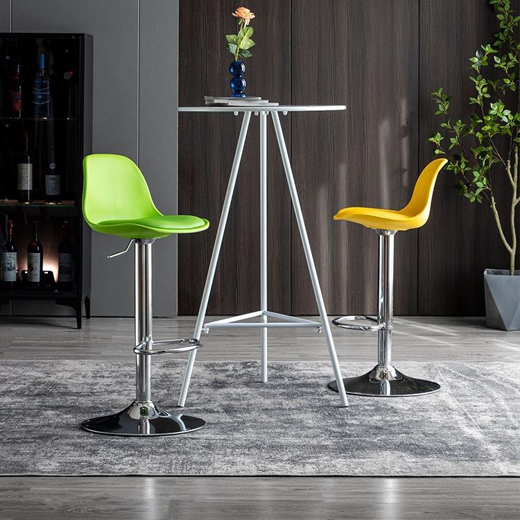Adjustable Leather Upholstered Bar Stools for Bar Modern Swivel Bar Chair Barstools Counter Height with Backrest Chaises Chair