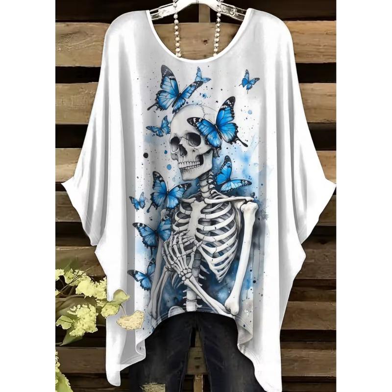 Elegant Boho Print T-Shirt for Plus-Size Women