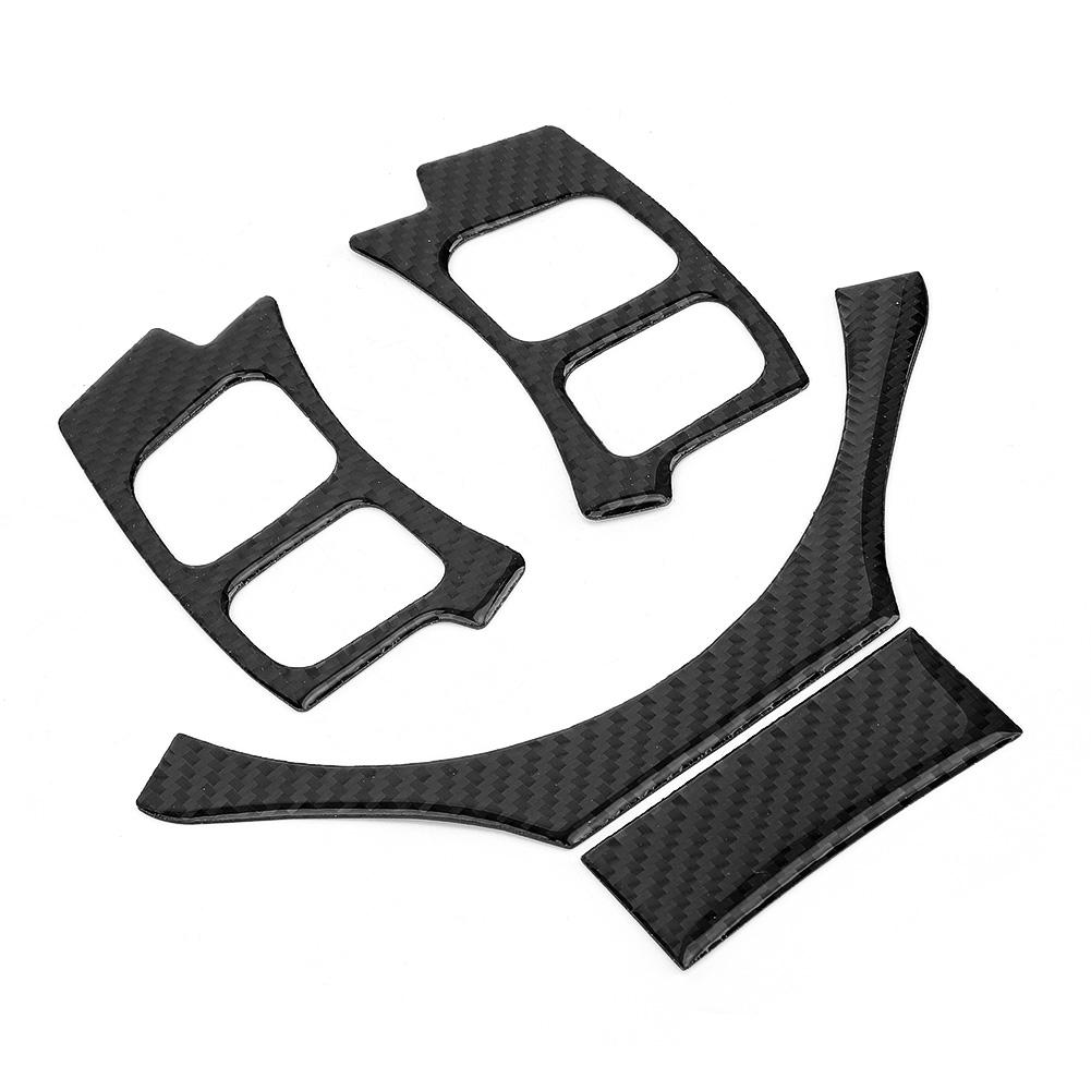 Conjunto de 4 Peças Capa de Acabamento do Volante em Fibra de Carbono Carro Remodelação Serve para LEXUS IS250 IS300 IS350 2014 2018 Tipo B