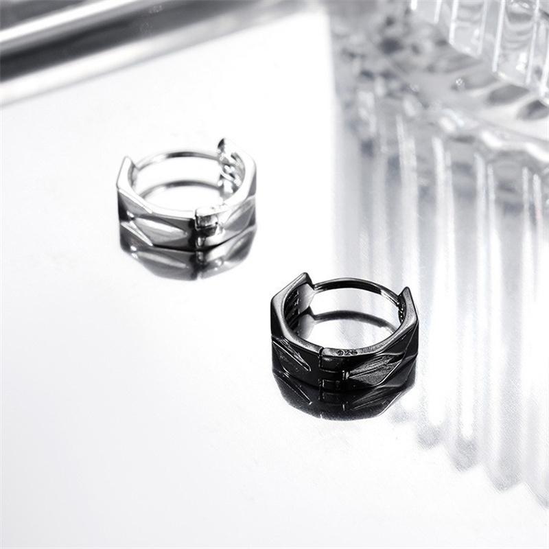 Simple Geometric Hoop Earrings For Men Hip Hop Trend Jewelry Gifts