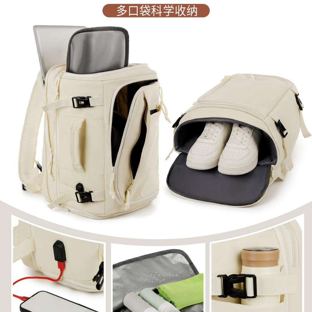 Schoolbag Outdoor Backpack Men's and Women's Large Capacity School Bag Business Travel Luggage Backpack Shoe Warehouse Travel Bag Computer Bag