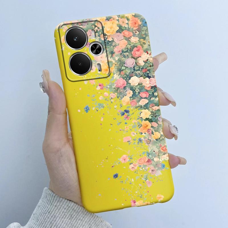 Cases For OPPO Realme 14 14T 5G Casing Fashion Flower Astronaut Girl Design Soft Silicone TPU Cover For Realme14T realme14 Coque