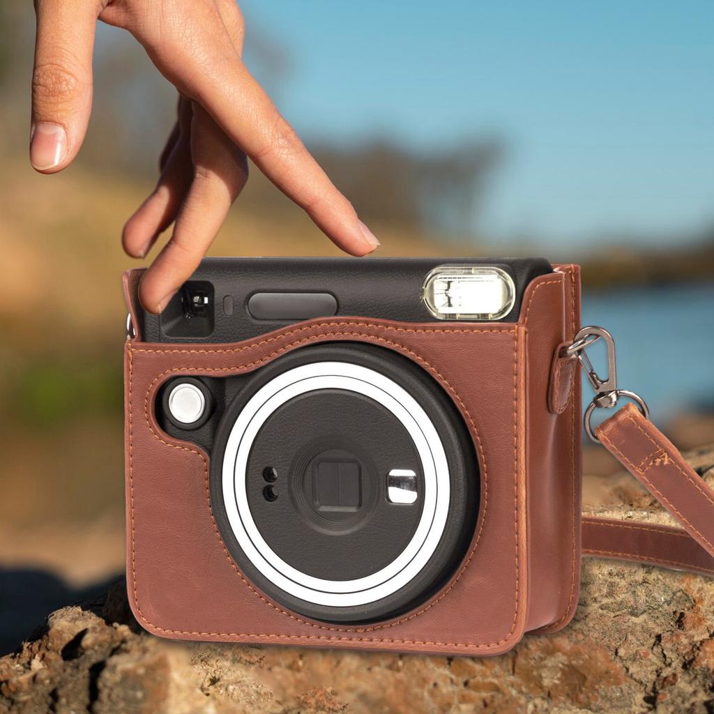 Instant Camera Storage Case Camera Bag PU Leather Magnetic Buckle with Shoulder Strap Compatible with   Square SQ40  SQ1