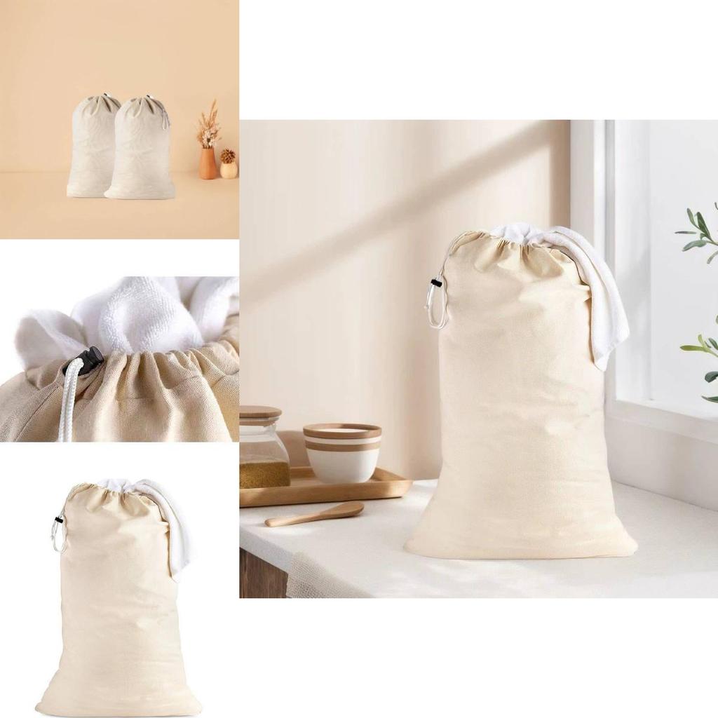 Elegante Borsa per Bucato in Cotone per la Casa e la Camera da Letto Leggera Facile da Trasportare