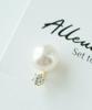 Alleun Silver 925 Pearl Cubic Hanbok Namyang Earrings