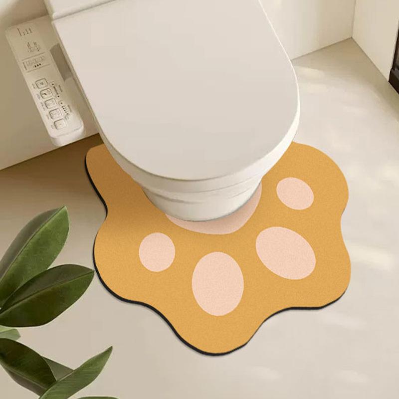 Bathroom Bathroom Door Mat Absorbent Diatom Mud Soft Pad Toilet Quick-drying Anti-slip Pad Toilet U-shaped Foot Pad