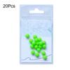 20/25Pcs Outdoor Fishing Fake Bait Easy Installation Luminous Beans Silicone Beads Fishing Lure Easy-to-Carry Fishing Gear