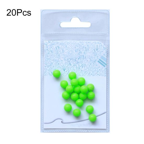 20/25Pcs Outdoor Fishing Fake Bait Easy Installation Luminous Beans Silicone Beads Fishing Lure Easy-to-Carry Fishing Gear