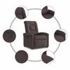 Recliner Chair Dark Brown Fabric