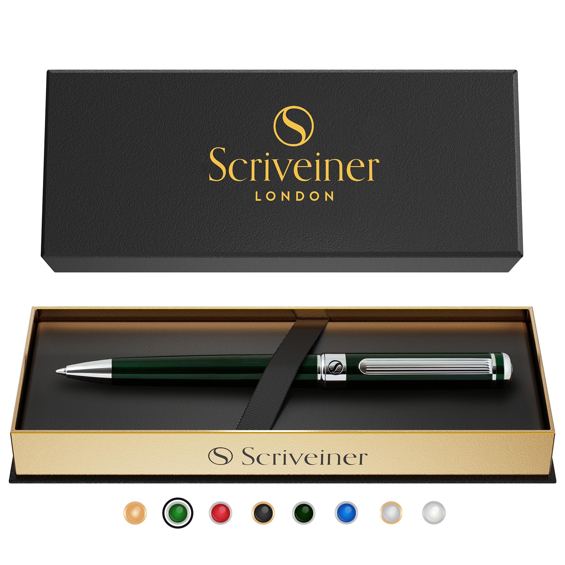 

Стилус Шариковая ручка Очень глубокий British Racing Green роскошный хром Schmidt черный для мужчин и идеальный набор подарков роллерных ручек для профессионалов и