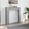 Fireplace Surround Concrete Grey 100x20x100 Cm Wood Based Panel