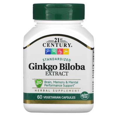 Ginkgo Biloba Extract, Standardized, 60 Veggie Capsules