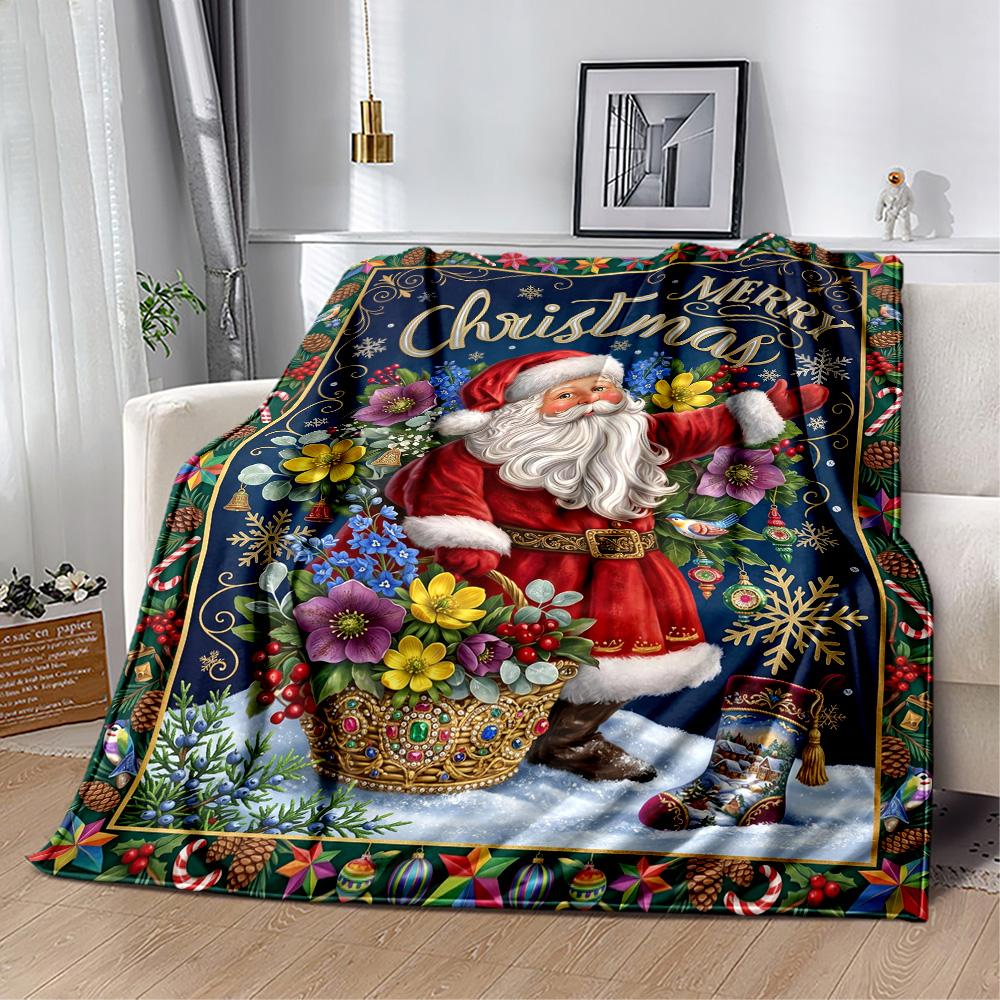 Winter Wonderland Snowman Blanket Soft & Cozy Great for Seaside Office Livingroom for All Occasions Modern Style